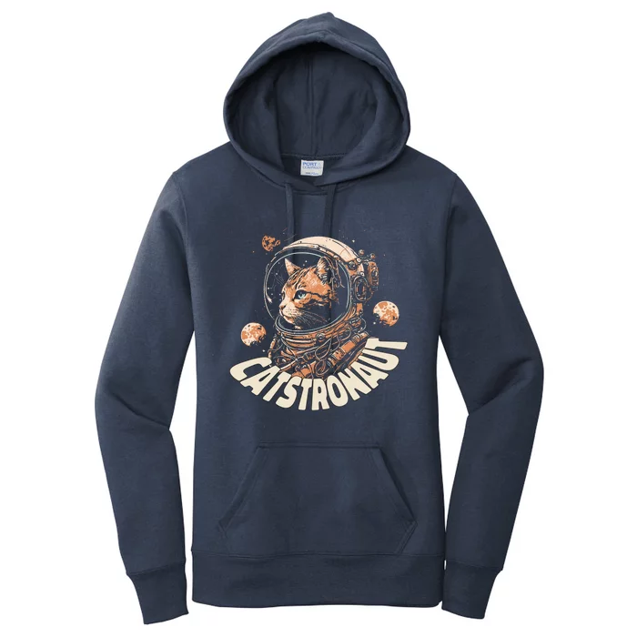 Catstronaut Cat Animal Astronaut Women's Pullover Hoodie