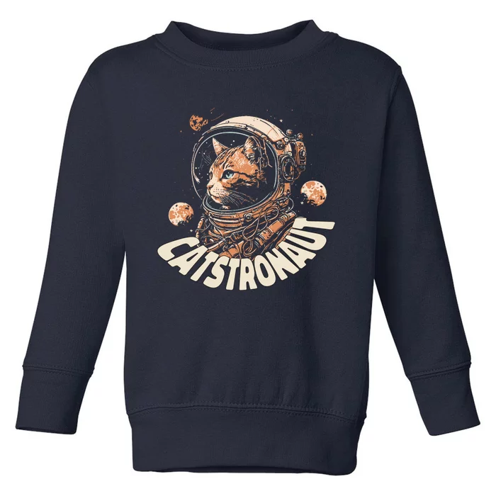 Catstronaut Cat Animal Astronaut Toddler Sweatshirt