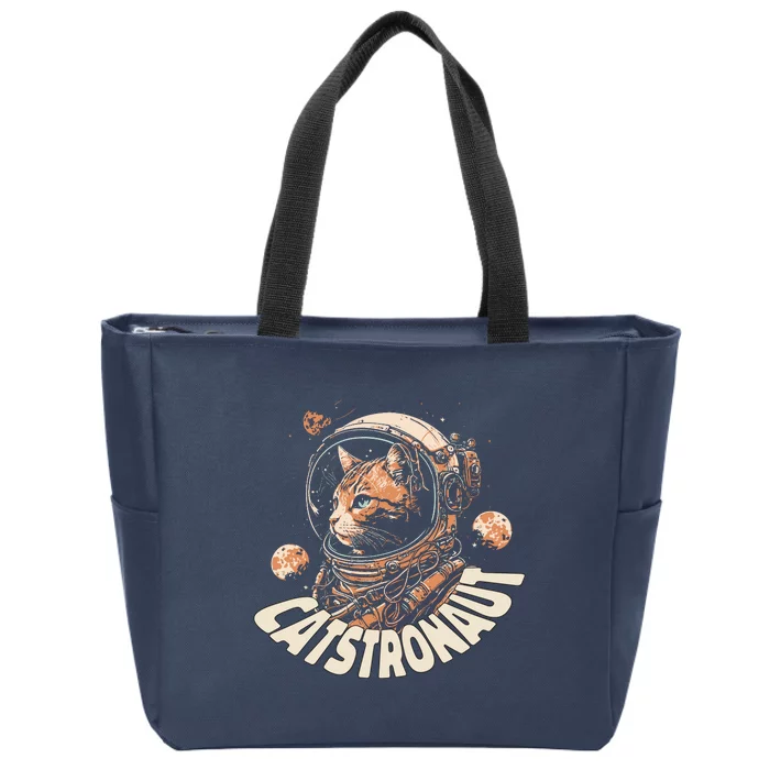 Catstronaut Cat Animal Astronaut Zip Tote Bag