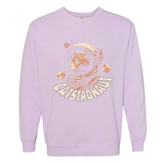 Catstronaut Cat Animal Astronaut Garment-Dyed Sweatshirt