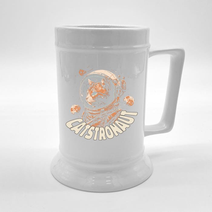 Catstronaut Cat Animal Astronaut Front & Back Beer Stein