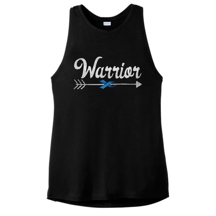 Colon Cancer Awareness Colonoscopy Warrior Survivor Gift Great Gift Ladies Tri-Blend Wicking Tank