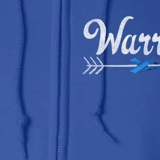 Colon Cancer Awareness Colonoscopy Warrior Survivor Gift Great Gift Full Zip Hoodie