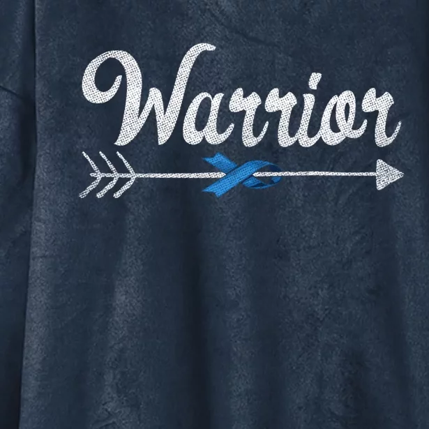 Colon Cancer Awareness Colonoscopy Warrior Survivor Gift Great Gift Hooded Wearable Blanket