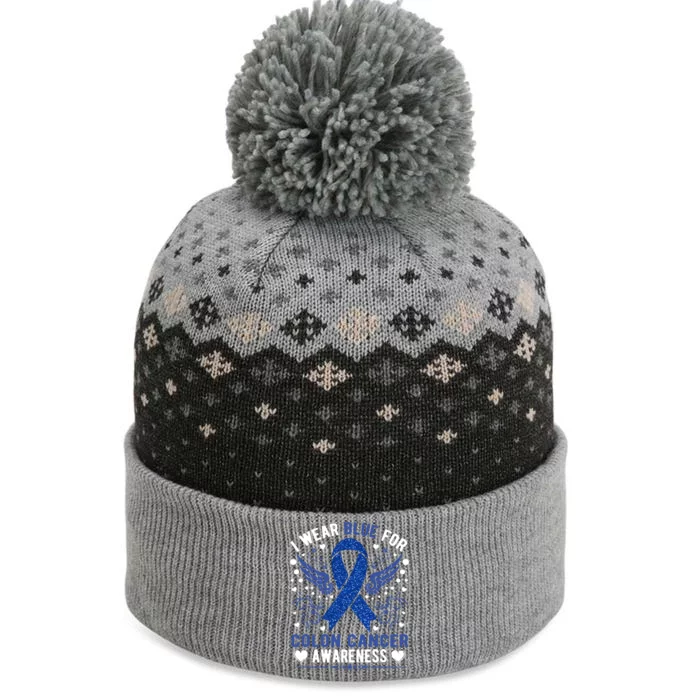 Colon Cancer Awareness The Baniff Cuffed Pom Beanie