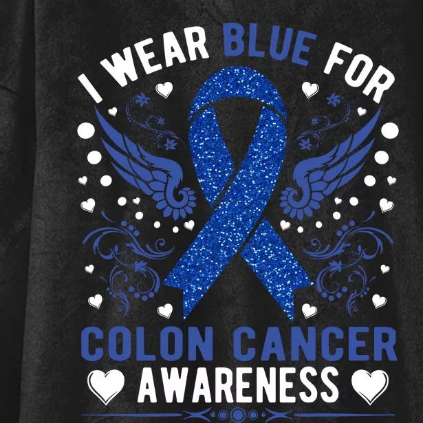 Colon Cancer Awareness Hooded Wearable Blanket