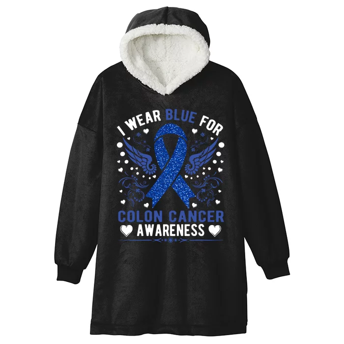 Colon Cancer Awareness Hooded Wearable Blanket