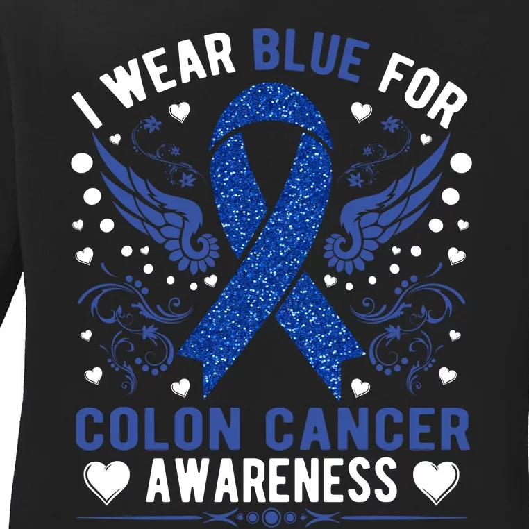 Colon Cancer Awareness Ladies Long Sleeve Shirt