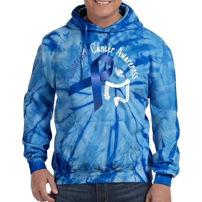 Colorectal Cancer Awareness Products Colon Cancer Awareness Gift Tie Dye Hoodie