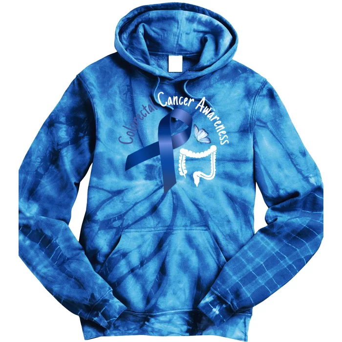 Colorectal Cancer Awareness Products Colon Cancer Awareness Gift Tie Dye Hoodie