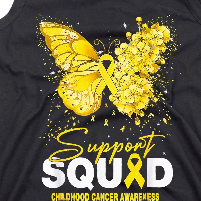 Childhood Cancer Awareness Support Squad Butterfly Tank Top