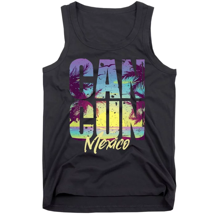 Cool Cancun Art Women Mexico Vacation Souvenir Summer Tank Top