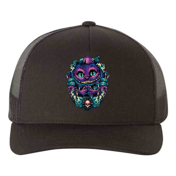 Cheshire Cat Alice in Wonderland Yupoong Adult 5-Panel Trucker Hat