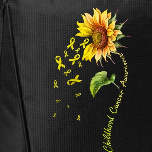 Childhood Cancer Awareness Sunflower Design City Backpack