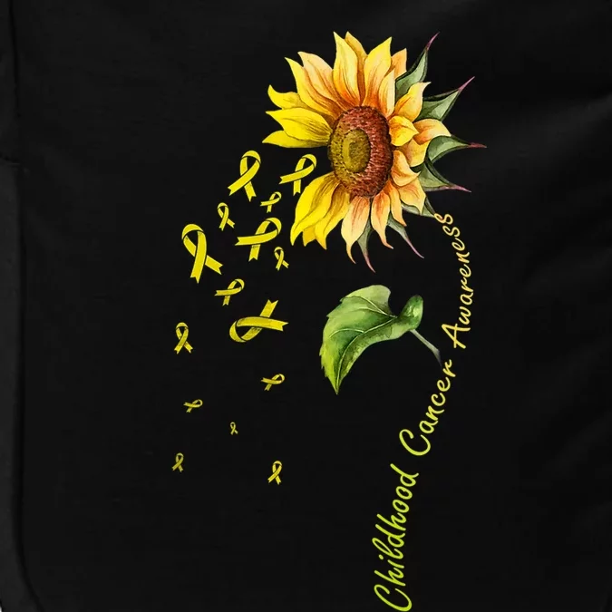 Childhood Cancer Awareness Sunflower Design Impact Tech Backpack