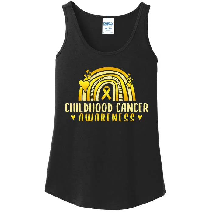 Childhood Cancer Awareness Warrior Ladies Essential Tank