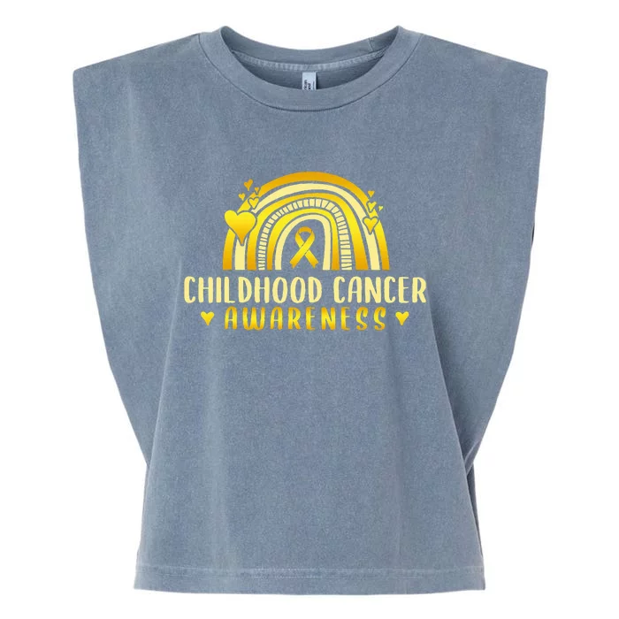 Childhood Cancer Awareness Warrior Garment-Dyed Women's Muscle Tee