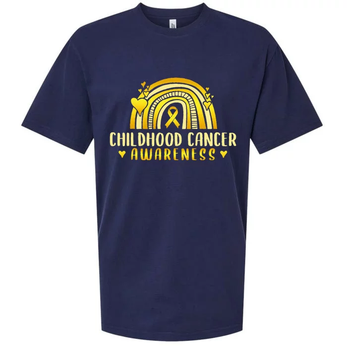 Childhood Cancer Awareness Warrior Sueded Cloud Jersey T-Shirt