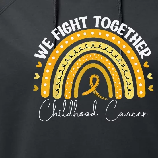 Childhood Cancer Awareness Gold Ribbon Performance Fleece Hoodie