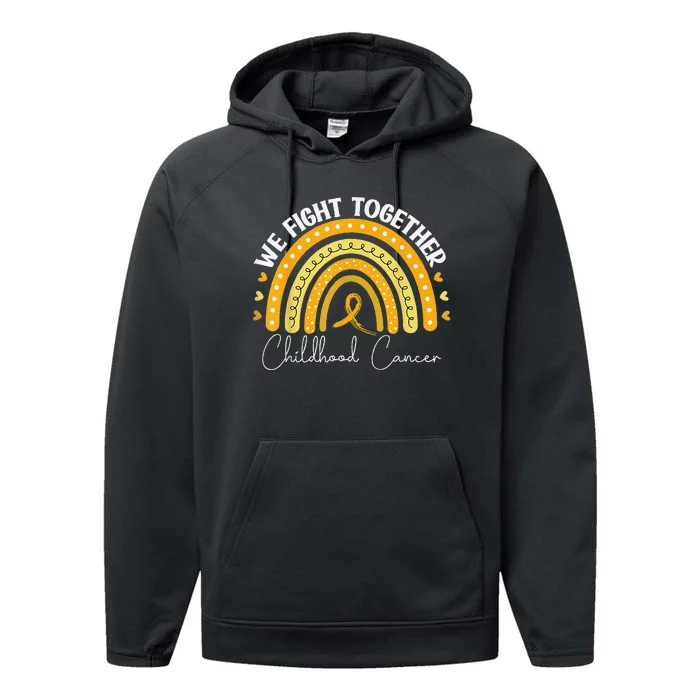 Childhood Cancer Awareness Gold Ribbon Performance Fleece Hoodie