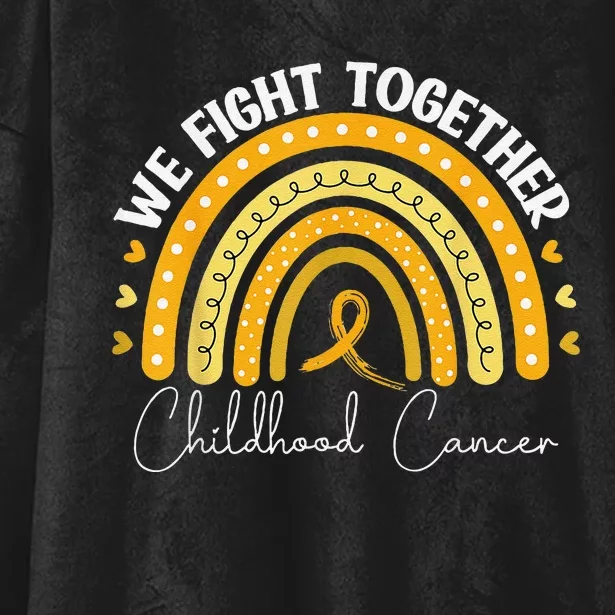 Childhood Cancer Awareness Gold Ribbon Hooded Wearable Blanket