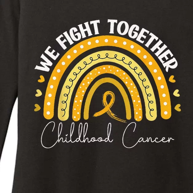 Childhood Cancer Awareness Gold Ribbon Womens CVC Long Sleeve Shirt