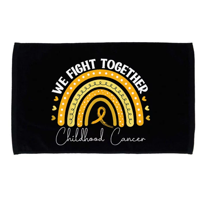 Childhood Cancer Awareness Gold Ribbon Microfiber Hand Towel