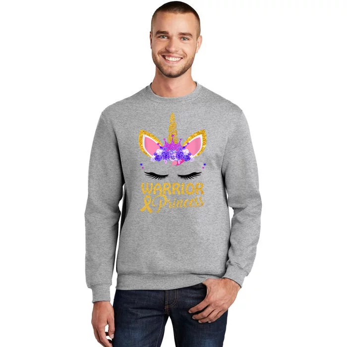 Childhood Cancer Awareness Unicorn Warrior Princess Sweatshirt