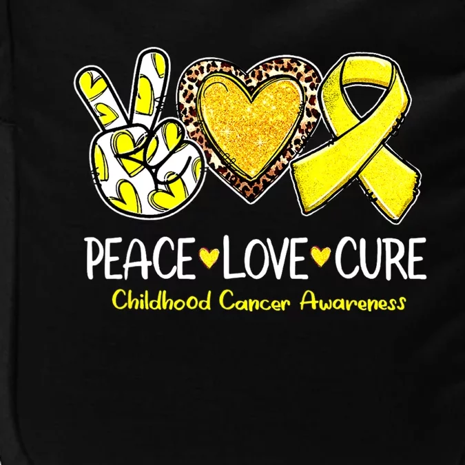 Childhood Cancer Awareness Love Cure Yellow Ribbon Impact Tech Backpack