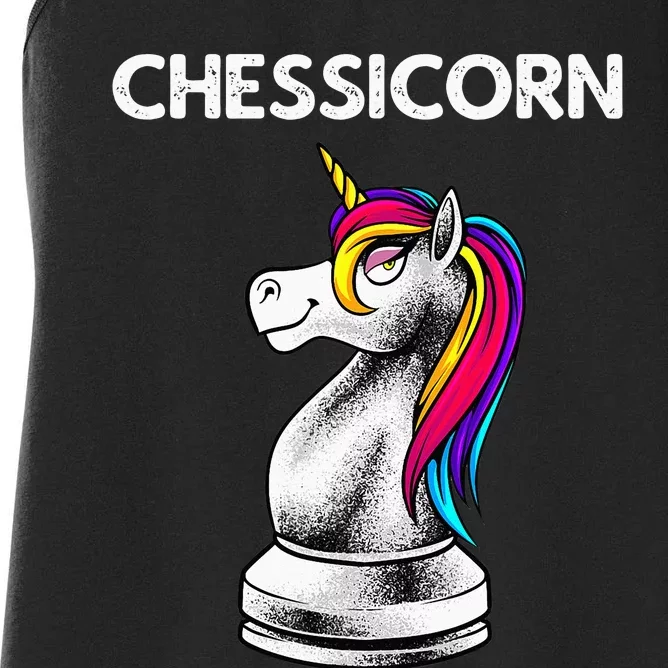 Cute Chess Art For Chess Lover Chess Player Women's Racerback Tank