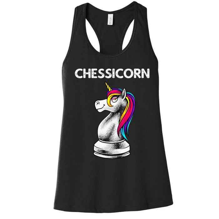 Cute Chess Art For Chess Lover Chess Player Women's Racerback Tank