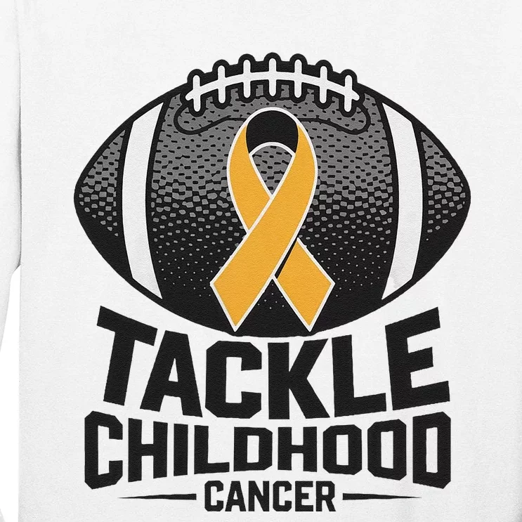 Childhood Cancer Awareness Tackle Childhood Cancer Football Gift Long Sleeve Shirt