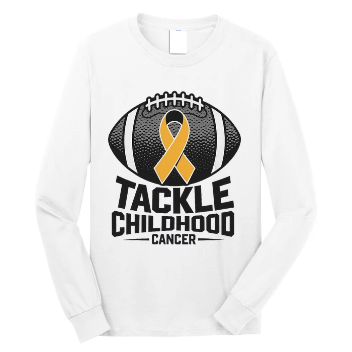 Childhood Cancer Awareness Tackle Childhood Cancer Football Gift Long Sleeve Shirt