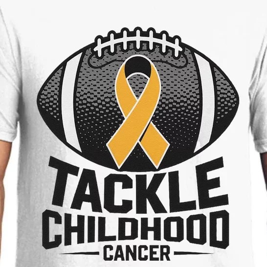 Childhood Cancer Awareness Tackle Childhood Cancer Football Gift Pajama Set