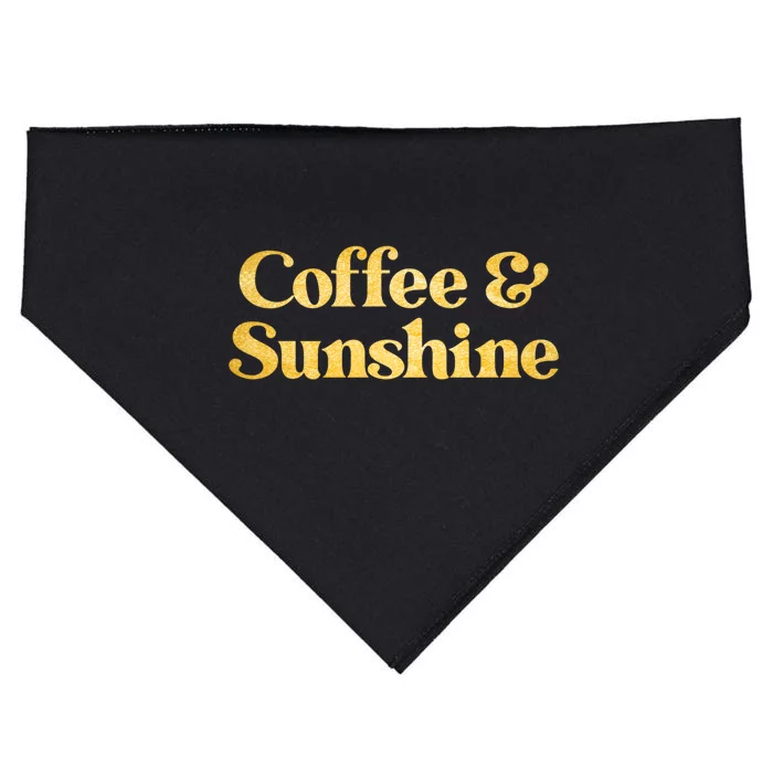 Cute Coffee And Sunshine USA-Made Doggie Bandana