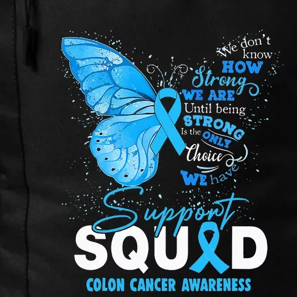 Colon Cancer Awareness Support Aquad Butterfly Daily Commute Backpack