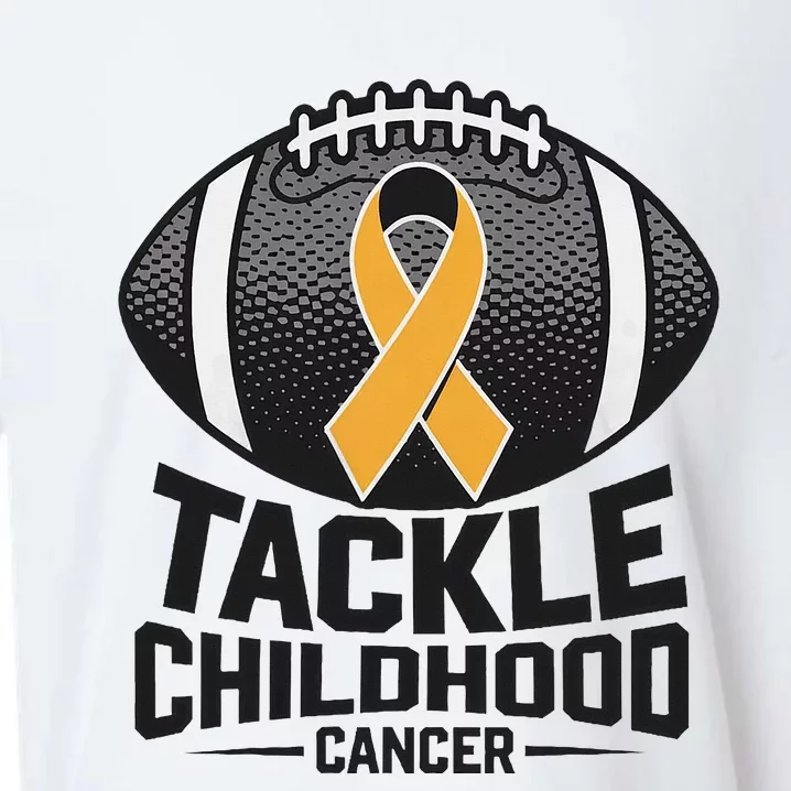 Childhood Cancer Awareness Tackle Childhood Cancer Football Sueded Cloud Jersey T-Shirt