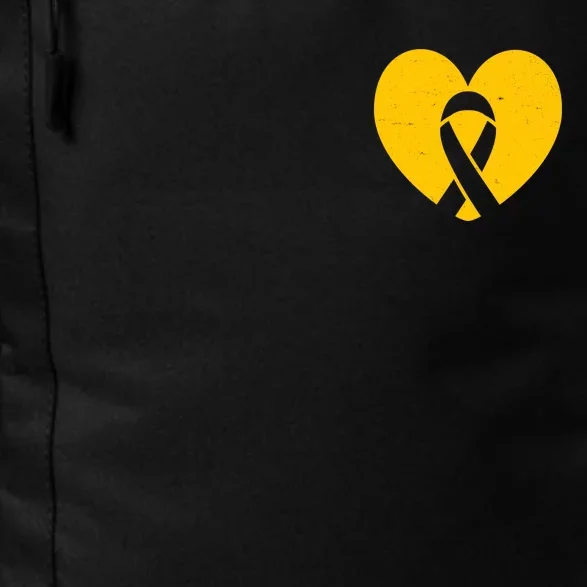 Childhood Cancer Awareness Heart Ribbon Pocket Daily Commute Backpack