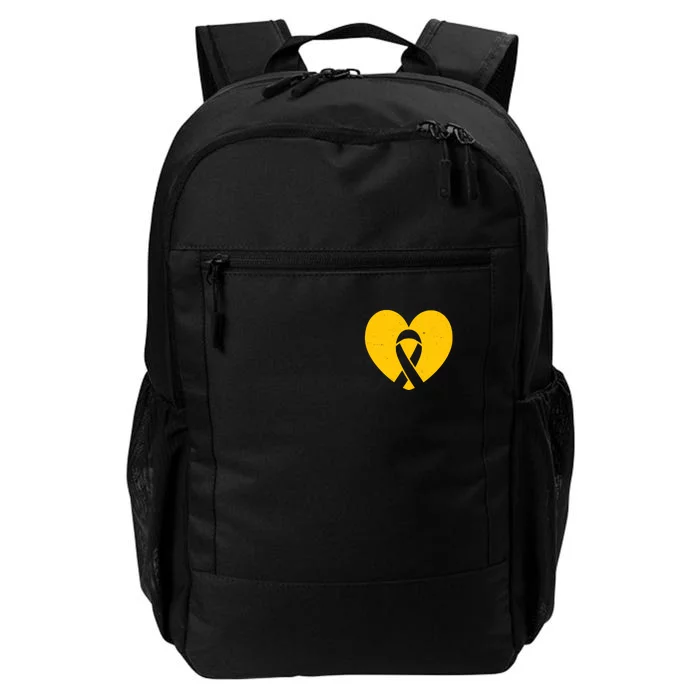 Childhood Cancer Awareness Heart Ribbon Pocket Daily Commute Backpack