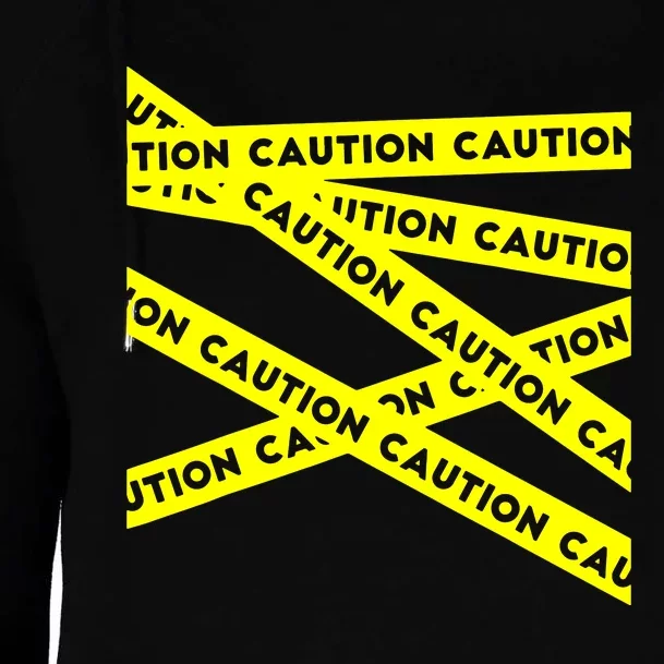 Caution Womens Funnel Neck Pullover Hood