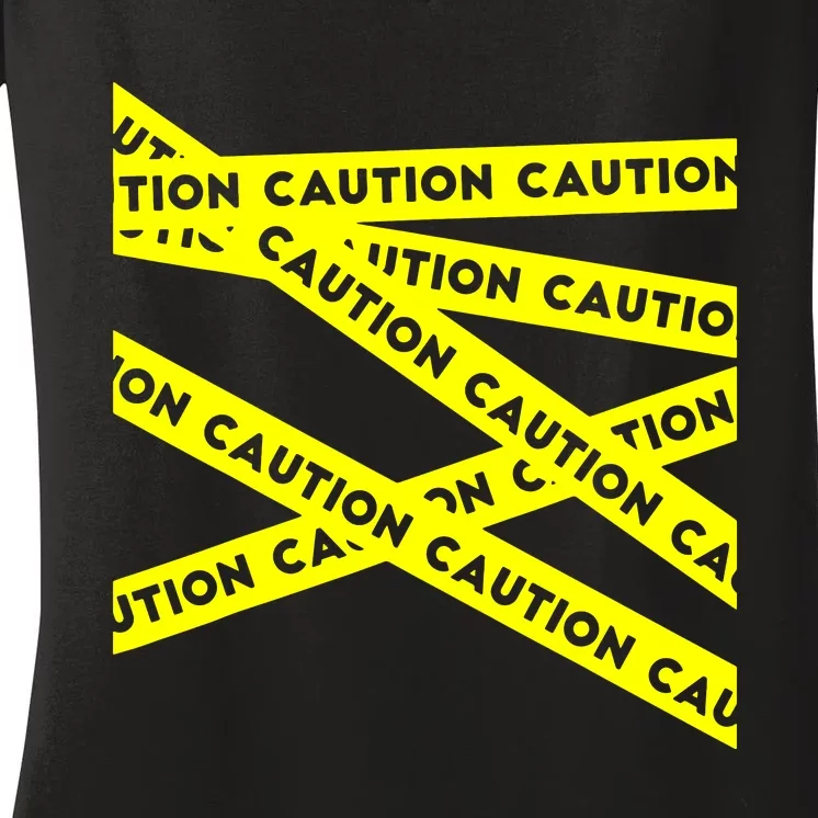 Caution Women's V-Neck T-Shirt