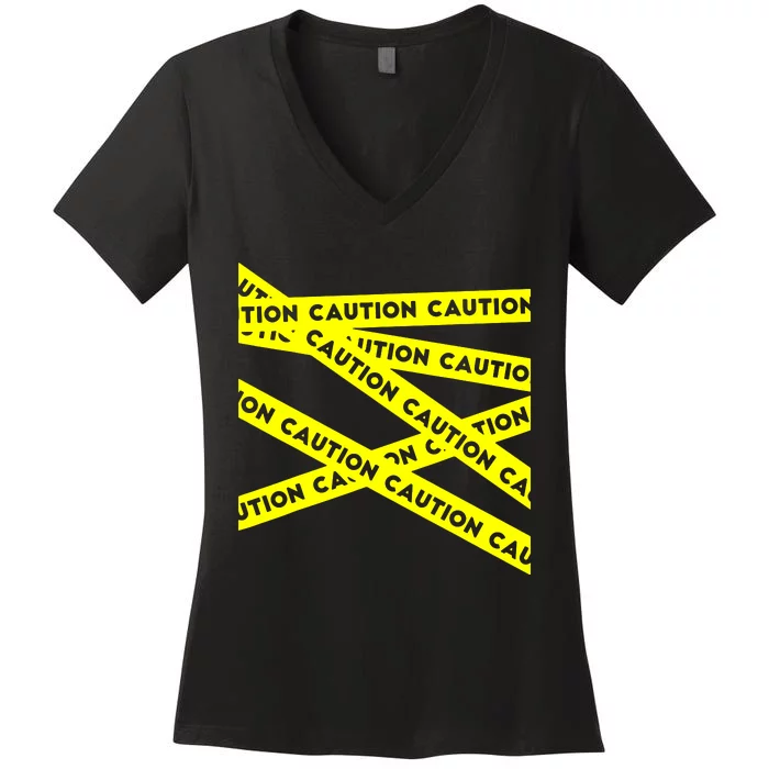 Caution Women's V-Neck T-Shirt