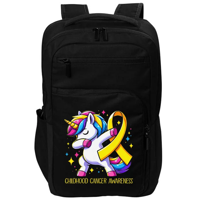 Childhood Cancer Awareness Unicorn Gift Impact Tech Backpack