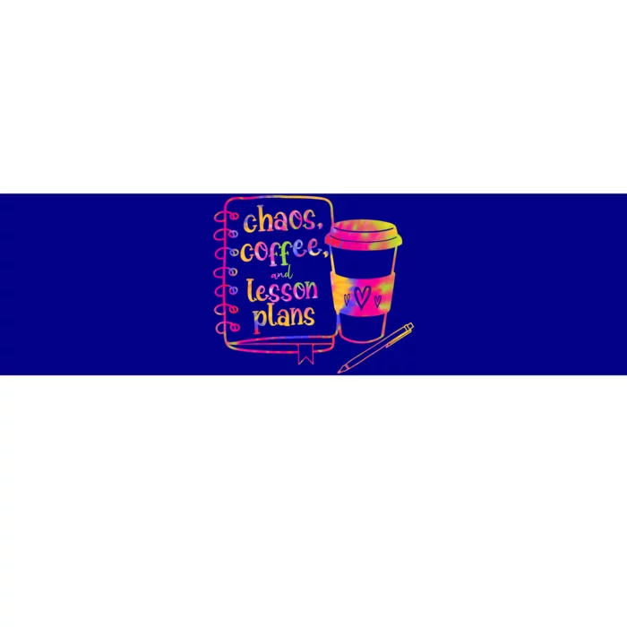 Chaos Coffee And Lesson Plans Teacher Day Gift Bumper Sticker