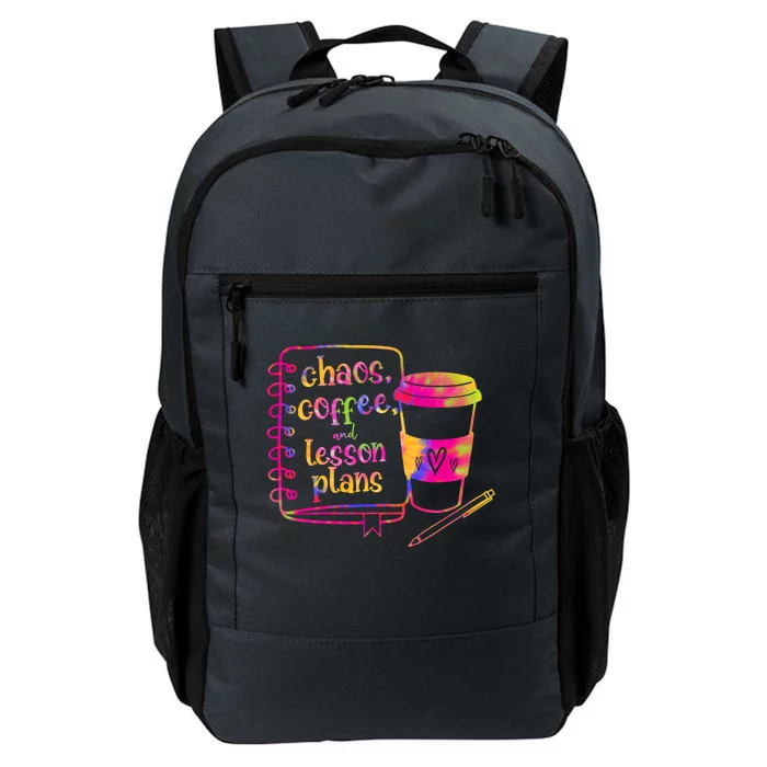 Chaos Coffee And Lesson Plans Teacher Day Gift Daily Commute Backpack