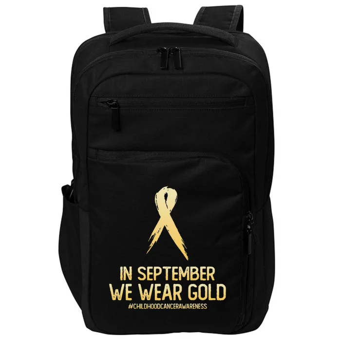 Childhood Cancer Awareness Month In September We Wear Gold Impact Tech Backpack