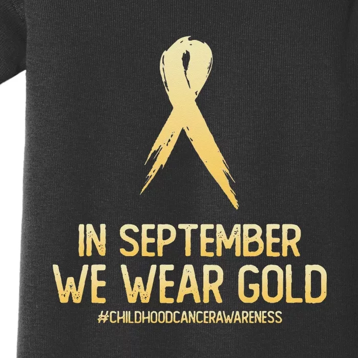 Childhood Cancer Awareness Month In September We Wear Gold Baby Bodysuit