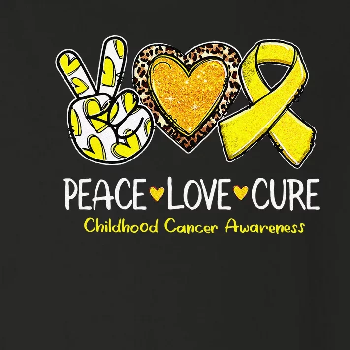 Childhood Cancer Awareness Love Cure Yellow Ribbon Gift Toddler Long Sleeve Shirt