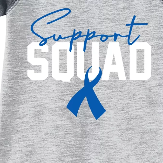 Colon Cancer Awareness Support Squad Infant Baby Jersey Bodysuit