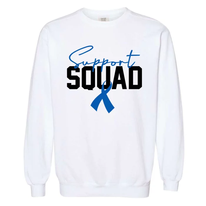 Colon Cancer Awareness Support Squad Garment-Dyed Sweatshirt